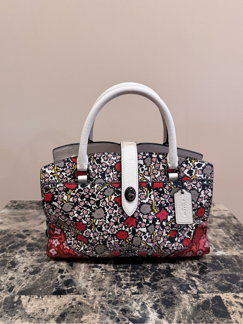 Coach Mercer 24 in Mixed Media Multi-Floral and Blue Wildflower - Picture 3 of 16